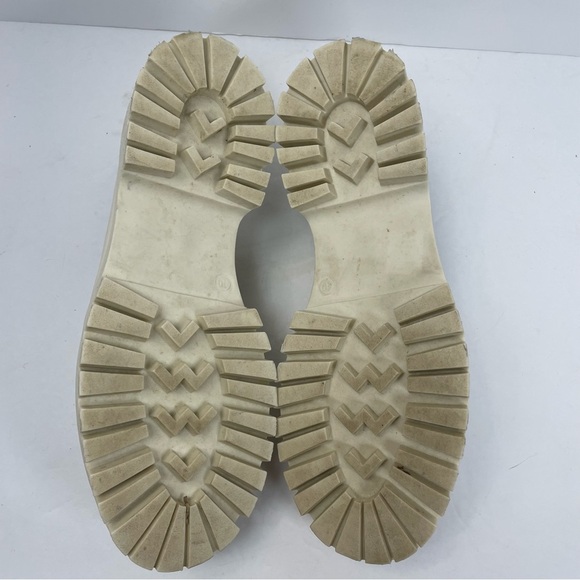 STEVE MADDEN Cream LAWRENCE chunky loafer size slip on CHUNKY penny loafers 40 - Picture 6 of 10